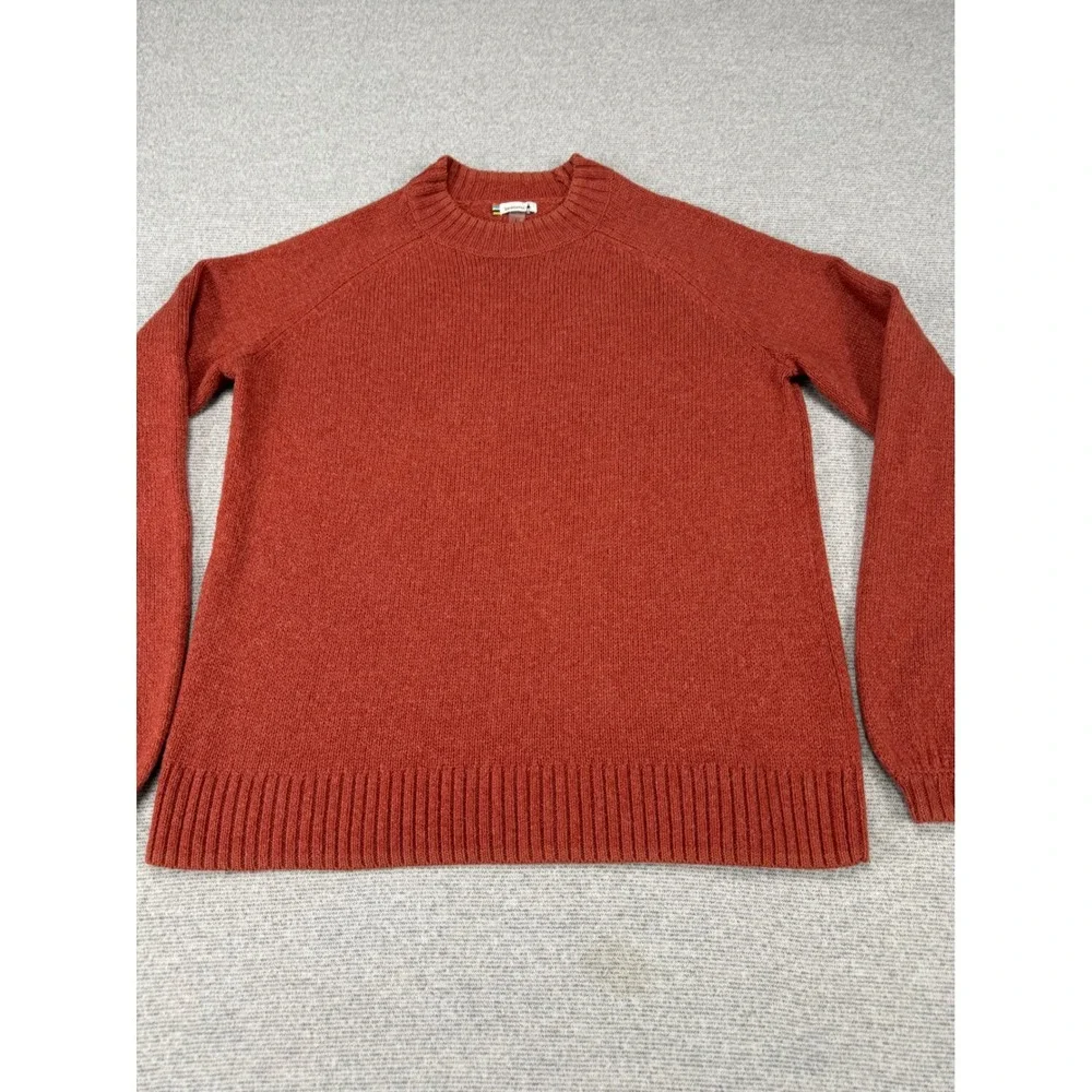 Smartwool Womens Merino Wool Blend Raglan Balloon Sleeve Sweater Orange Large